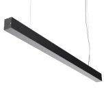 kelvo® ORION KLV-101-0362 Κρεμαστό Γραμμικό Φωτιστικό Οροφής LED 72W 7200lm 120° AC 220-240V IP20 Ρυθμιζόμενο Λευκό CCT με Χειριστήριο από 2700K έως 6000K Dimmable - Lumileds SMD Chip - Μαύρο Ματ - Μ120 x Π5 x Υ7.5cm - 3 Χρόνια Εγγύηση