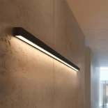 kelvo® ORION KLV-101-0362-V3 Γραμμικό Φωτιστικό Τοίχου / Απλίκα LED 72W 7200lm 120° AC 220-240V IP20 Ρυθμιζόμενο Λευκό CCT με Χειριστήριο από 2700K έως 6000K Dimmable - Lumileds SMD Chip - Μαύρο Ματ - Μ120 x Π5 x Υ7.5cm - 3 Χρόνια Εγγύηση