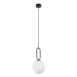 kelvo® BELLISSIMO KLV-101-0373 Κρεμαστό Φωτιστικό Οροφής για Λάμπα με Ντουί E27 AC 220-240V IP20 - Μαύρο Ματ & Λευκό - Μ20 x Π20 x Υ42cm