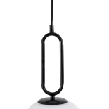 kelvo® BELLISSIMO KLV-101-0373 Κρεμαστό Φωτιστικό Οροφής για Λάμπα με Ντουί E27 AC 220-240V IP20 - Μαύρο Ματ & Λευκό - Μ20 x Π20 x Υ42cm