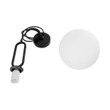 kelvo® BELLISSIMO KLV-101-0373 Κρεμαστό Φωτιστικό Οροφής για Λάμπα με Ντουί E27 AC 220-240V IP20 - Μαύρο Ματ & Λευκό - Μ20 x Π20 x Υ42cm