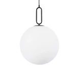 kelvo® BELLISSIMO KLV-101-0375 Κρεμαστό Φωτιστικό Οροφής για Λάμπα με Ντουί E27 AC 220-240V IP20 - Μαύρο Ματ & Λευκό - Μ40 x Π40 x Υ62cm