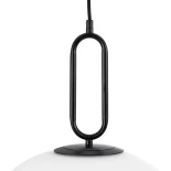 kelvo® BELLISSIMO KLV-101-0375 Κρεμαστό Φωτιστικό Οροφής για Λάμπα με Ντουί E27 AC 220-240V IP20 - Μαύρο Ματ & Λευκό - Μ40 x Π40 x Υ62cm