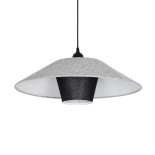 GLOBOSTAR® STORM 203-0292 Μοντέρνο Κρεμαστό Φωτιστικό Οροφής με Ντουί 1 x E27 AC 220-240V IP20 - Μαύρο & Γκρί  - Μ50 x Π50 x Υ24cm