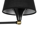 GLOBOSTAR® BLAKI 201-0115 Μοντέρνο Φωτιστικό Τοίχου - Απλίκα με Ντουί 1 x E27 AC 220-240V IP20 - Μαύρο - Μ40 x Π15 x Υ20cm