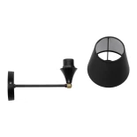 GLOBOSTAR® BLAKI 201-0115 Μοντέρνο Φωτιστικό Τοίχου - Απλίκα με Ντουί 1 x E27 AC 220-240V IP20 - Μαύρο - Μ40 x Π15 x Υ20cm