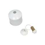 GLOBOSTAR® NETO 201-0129 Μοντέρνο Κρεμαστό Φωτιστικό Οροφής με Ντουί 1 x E27 AC 220-240V IP20 - Χρυσό & Λευκό - Μ18 x Π18 x Υ70cm