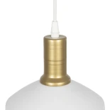 GLOBOSTAR® NETO 201-0129 Μοντέρνο Κρεμαστό Φωτιστικό Οροφής με Ντουί 1 x E27 AC 220-240V IP20 - Χρυσό & Λευκό - Μ18 x Π18 x Υ70cm