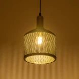 GLOBOSTAR® NETO 201-0130 Μοντέρνο Κρεμαστό Φωτιστικό Οροφής με Ντουί 1 x E27 AC 220-240V IP20 - Χρυσό & Μαύρο - Μ18 x Π18 x Υ70cm