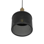 GLOBOSTAR® NETO 201-0130 Μοντέρνο Κρεμαστό Φωτιστικό Οροφής με Ντουί 1 x E27 AC 220-240V IP20 - Χρυσό & Μαύρο - Μ18 x Π18 x Υ70cm