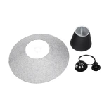 GLOBOSTAR® STORM 203-0292 Μοντέρνο Κρεμαστό Φωτιστικό Οροφής με Ντουί 1 x E27 AC 220-240V IP20 - Μαύρο & Γκρί  - Μ50 x Π50 x Υ24cm