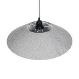 GLOBOSTAR® STORM 203-0292 Μοντέρνο Κρεμαστό Φωτιστικό Οροφής με Ντουί 1 x E27 AC 220-240V IP20 - Μαύρο & Γκρί  - Μ50 x Π50 x Υ24cm