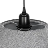 GLOBOSTAR® STORM 203-0292 Μοντέρνο Κρεμαστό Φωτιστικό Οροφής με Ντουί 1 x E27 AC 220-240V IP20 - Μαύρο & Γκρί  - Μ50 x Π50 x Υ24cm