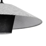 GLOBOSTAR® STORM 203-0292 Μοντέρνο Κρεμαστό Φωτιστικό Οροφής με Ντουί 1 x E27 AC 220-240V IP20 - Μαύρο & Γκρί  - Μ50 x Π50 x Υ24cm