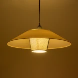 GLOBOSTAR® STORM 203-0293 Μοντέρνο Κρεμαστό Φωτιστικό Οροφής με Ντουί 1 x E27 AC 220-240V IP20 - Μαύρο &  Λευκό - Μ50 x Π50 x Υ24cm