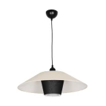 GLOBOSTAR® STORM 203-0293 Μοντέρνο Κρεμαστό Φωτιστικό Οροφής με Ντουί 1 x E27 AC 220-240V IP20 - Μαύρο &  Λευκό - Μ50 x Π50 x Υ24cm