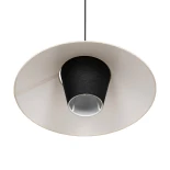 GLOBOSTAR® STORM 203-0293 Μοντέρνο Κρεμαστό Φωτιστικό Οροφής με Ντουί 1 x E27 AC 220-240V IP20 - Μαύρο &  Λευκό - Μ50 x Π50 x Υ24cm