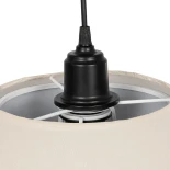 GLOBOSTAR® STORM 203-0293 Μοντέρνο Κρεμαστό Φωτιστικό Οροφής με Ντουί 1 x E27 AC 220-240V IP20 - Μαύρο &  Λευκό - Μ50 x Π50 x Υ24cm