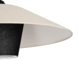GLOBOSTAR® STORM 203-0293 Μοντέρνο Κρεμαστό Φωτιστικό Οροφής με Ντουί 1 x E27 AC 220-240V IP20 - Μαύρο &  Λευκό - Μ50 x Π50 x Υ24cm