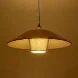 GLOBOSTAR® STORM 203-0294 Μοντέρνο Κρεμαστό Φωτιστικό Οροφής με Ντουί 1 x E27 AC 220-240V IP20 - Μαύρο &  Μπεζ - Μ50 x Π50 x Υ24cm