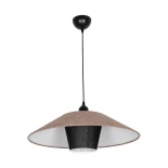 GLOBOSTAR® STORM 203-0294 Μοντέρνο Κρεμαστό Φωτιστικό Οροφής με Ντουί 1 x E27 AC 220-240V IP20 - Μαύρο &  Μπεζ - Μ50 x Π50 x Υ24cm