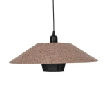 GLOBOSTAR® STORM 203-0294 Μοντέρνο Κρεμαστό Φωτιστικό Οροφής με Ντουί 1 x E27 AC 220-240V IP20 - Μαύρο &  Μπεζ - Μ50 x Π50 x Υ24cm