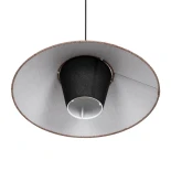 GLOBOSTAR® STORM 203-0294 Μοντέρνο Κρεμαστό Φωτιστικό Οροφής με Ντουί 1 x E27 AC 220-240V IP20 - Μαύρο &  Μπεζ - Μ50 x Π50 x Υ24cm