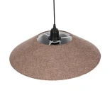 GLOBOSTAR® STORM 203-0294 Μοντέρνο Κρεμαστό Φωτιστικό Οροφής με Ντουί 1 x E27 AC 220-240V IP20 - Μαύρο &  Μπεζ - Μ50 x Π50 x Υ24cm