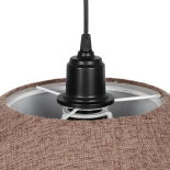 GLOBOSTAR® STORM 203-0294 Μοντέρνο Κρεμαστό Φωτιστικό Οροφής με Ντουί 1 x E27 AC 220-240V IP20 - Μαύρο &  Μπεζ - Μ50 x Π50 x Υ24cm