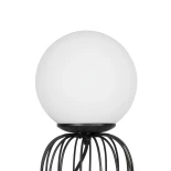 GLOBOSTAR® KAZAF 203-0295 Μοντέρνο Επιτραπέζιο Φωτιστικό Πορτατίφ με Ντουί 1 x E27 AC 220-240V IP20 - Μαύρο & Λευκό - Μ16 x Π16 x Υ40cm