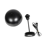 GLOBOSTAR® GAZETA 203-0296 Μοντέρνο Επιτραπέζιο Φωτιστικό Πορτατίφ με Ντουί 1 x E27 AC 220-240V IP20 - Μαύρο - Μ25 x Π25 x Υ39cm