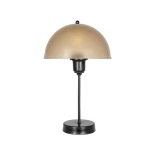 GLOBOSTAR® GAZETA 203-0297 Μοντέρνο Επιτραπέζιο Φωτιστικό Πορτατίφ με Ντουί 1 x E27 AC 220-240V IP20 - Μαύρο & Καφέ - Μ25 x Π25 x Υ39cm