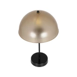 GLOBOSTAR® GAZETA 203-0297 Μοντέρνο Επιτραπέζιο Φωτιστικό Πορτατίφ με Ντουί 1 x E27 AC 220-240V IP20 - Μαύρο & Καφέ - Μ25 x Π25 x Υ39cm