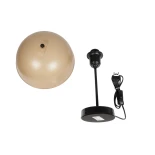 GLOBOSTAR® GAZETA 203-0297 Μοντέρνο Επιτραπέζιο Φωτιστικό Πορτατίφ με Ντουί 1 x E27 AC 220-240V IP20 - Μαύρο & Καφέ - Μ25 x Π25 x Υ39cm