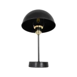 GLOBOSTAR® GAZETA 203-0298 Μοντέρνο Επιτραπέζιο Φωτιστικό Πορτατίφ με Ντουί 1 x E27 AC 220-240V IP20 - Μαύρο & Χρυσό - Μ25 x Π25 x Υ39cm