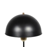 GLOBOSTAR® GAZETA 203-0298 Μοντέρνο Επιτραπέζιο Φωτιστικό Πορτατίφ με Ντουί 1 x E27 AC 220-240V IP20 - Μαύρο & Χρυσό - Μ25 x Π25 x Υ39cm