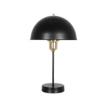 GLOBOSTAR® GAZETA 203-0299 Μοντέρνο Επιτραπέζιο Φωτιστικό Πορτατίφ με Ντουί 1 x E27 AC 220-240V IP20 - Μαύρο & Μπρονζέ - Μ25 x Π25 x Υ39cm