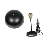 GLOBOSTAR® GAZETA 203-0299 Μοντέρνο Επιτραπέζιο Φωτιστικό Πορτατίφ με Ντουί 1 x E27 AC 220-240V IP20 - Μαύρο & Μπρονζέ - Μ25 x Π25 x Υ39cm