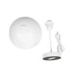 GLOBOSTAR® GAZETA 203-0301 Μοντέρνο Επιτραπέζιο Φωτιστικό Πορτατίφ με Ντουί 1 x E27 AC 220-240V IP20 - Λευκό  - Μ25 x Π25 x Υ39cm