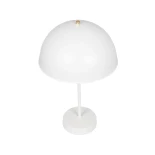 GLOBOSTAR® GAZETA 203-0302 Μοντέρνο Επιτραπέζιο Φωτιστικό Πορτατίφ με Ντουί 1 x E27 AC 220-240V IP20 - Λευκό & Χρυσό  - Μ25 x Π25 x Υ39cm