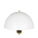 GLOBOSTAR® GAZETA 203-0302 Μοντέρνο Επιτραπέζιο Φωτιστικό Πορτατίφ με Ντουί 1 x E27 AC 220-240V IP20 - Λευκό & Χρυσό  - Μ25 x Π25 x Υ39cm