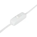 GLOBOSTAR® GAZETA 203-0302 Μοντέρνο Επιτραπέζιο Φωτιστικό Πορτατίφ με Ντουί 1 x E27 AC 220-240V IP20 - Λευκό & Χρυσό  - Μ25 x Π25 x Υ39cm