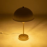 GLOBOSTAR® GAZETA 203-0303 Μοντέρνο Επιτραπέζιο Φωτιστικό Πορτατίφ με Ντουί 1 x E27 AC 220-240V IP20 - Λευκό & Μπρονζέ  - Μ25 x Π25 x Υ39cm