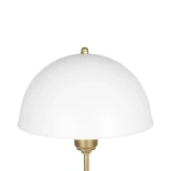 GLOBOSTAR® GAZETA 203-0303 Μοντέρνο Επιτραπέζιο Φωτιστικό Πορτατίφ με Ντουί 1 x E27 AC 220-240V IP20 - Λευκό & Μπρονζέ  - Μ25 x Π25 x Υ39cm