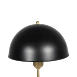 GLOBOSTAR® GAZETA 203-0305 Μοντέρνο Επιτραπέζιο Φωτιστικό Πορτατίφ με Ντουί 1 x E27 AC 220-240V IP20 - Μαύρο & Χρυσό - Μ25 x Π25 x Υ39cm