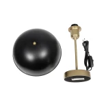 GLOBOSTAR® GAZETA 203-0305 Μοντέρνο Επιτραπέζιο Φωτιστικό Πορτατίφ με Ντουί 1 x E27 AC 220-240V IP20 - Μαύρο & Χρυσό - Μ25 x Π25 x Υ39cm