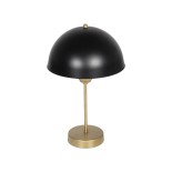 GLOBOSTAR® GAZETA 203-0305 Μοντέρνο Επιτραπέζιο Φωτιστικό Πορτατίφ με Ντουί 1 x E27 AC 220-240V IP20 - Μαύρο & Χρυσό - Μ25 x Π25 x Υ39cm