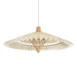 GLOBOSTAR® VENTALIA 999-0066 Boho Κρεμαστό Φωτιστικό Οροφής με Ντουί 1 x E27 AC 220-240V IP20 - Μπεζ - Μ83 x Π83 x Υ36cm