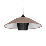 GLOBOSTAR® STORM 203-0294 Μοντέρνο Κρεμαστό Φωτιστικό Οροφής με Ντουί 1 x E27 AC 220-240V IP20 - Μαύρο &  Μπεζ - Μ50 x Π50 x Υ24cm