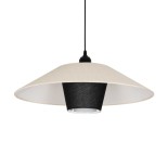 GLOBOSTAR® STORM 203-0293 Μοντέρνο Κρεμαστό Φωτιστικό Οροφής με Ντουί 1 x E27 AC 220-240V IP20 - Μαύρο &  Λευκό - Μ50 x Π50 x Υ24cm